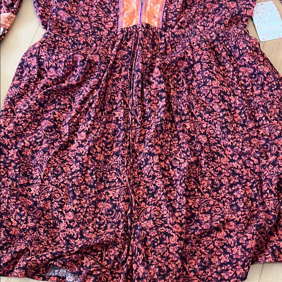 Free People Bohemian Jumpsuit Purple and Orange size Large - Picture 4 of 11